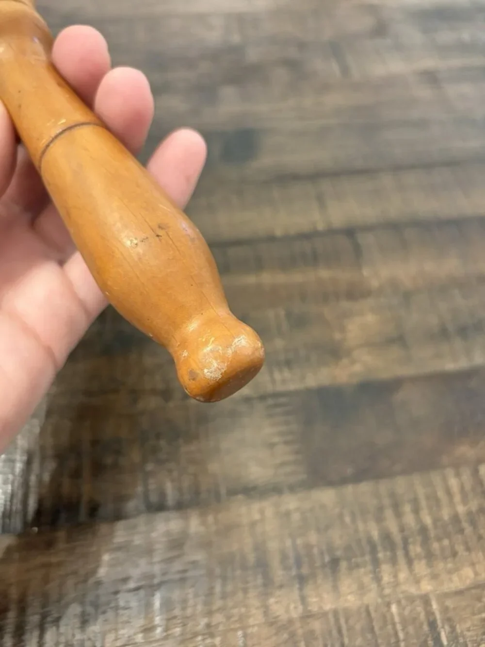 Vintage Italy Turned Wood Pestle & Mortar Set